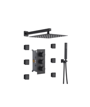 6-JET Shower Set (Black)
