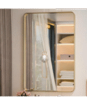 (Gold) Metal Frame Rectangle Mirror