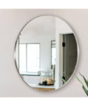(Chrome) Metal Framed Round Mirror