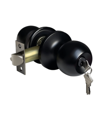 Knob Door Lock Black (KEY)