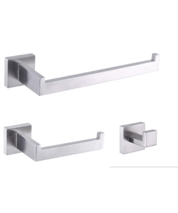 Solid Brush Nickle Accessory 3pc